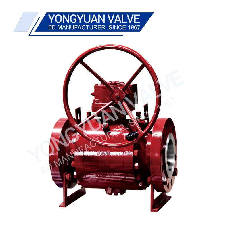 What materials are commonly used in the construction of API 6D 3-Piece Trunnion Ball Valves?