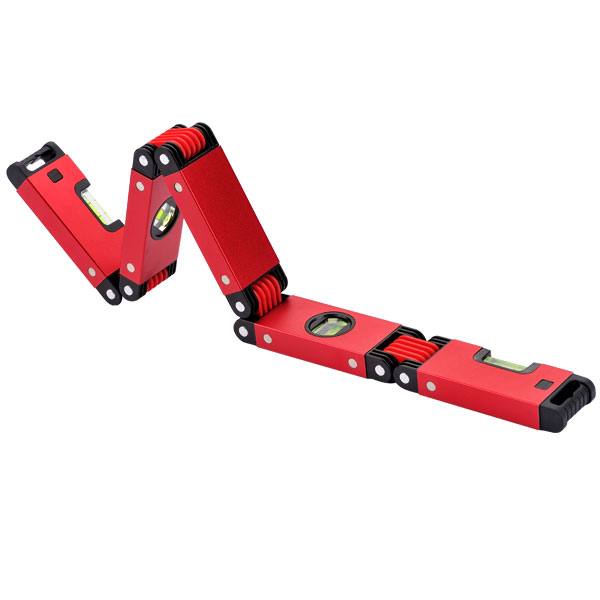 What type of applications or projects is this aluminum foldable spirit level best suited for?